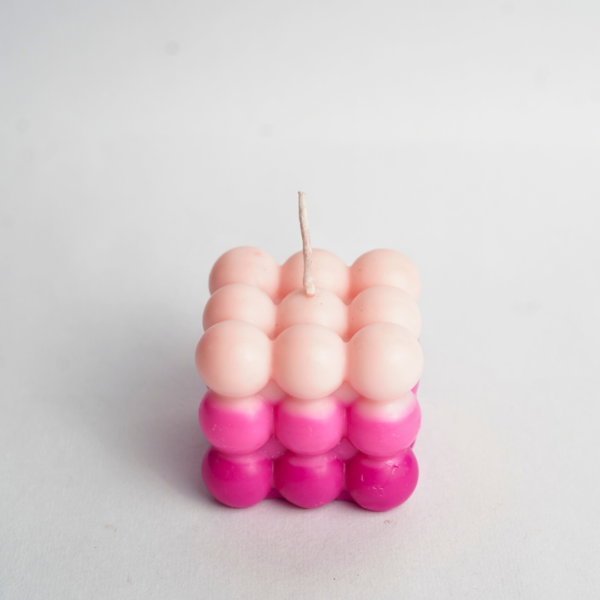 Pink Ombre Bubble Cube
