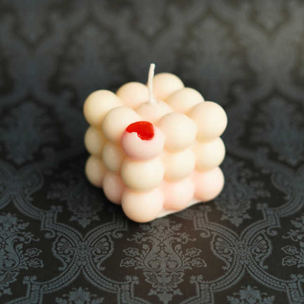 Ivory Bubble Cube Candle