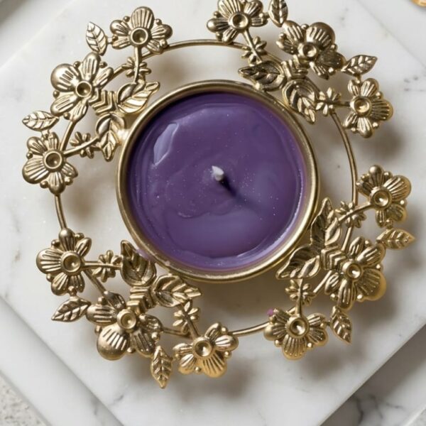 Amethyst Tealight Gold Ring