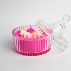 Pink Bloom Crystal Jar