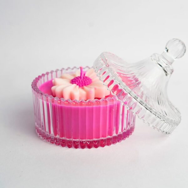 Pink Bloom Crystal Jar
