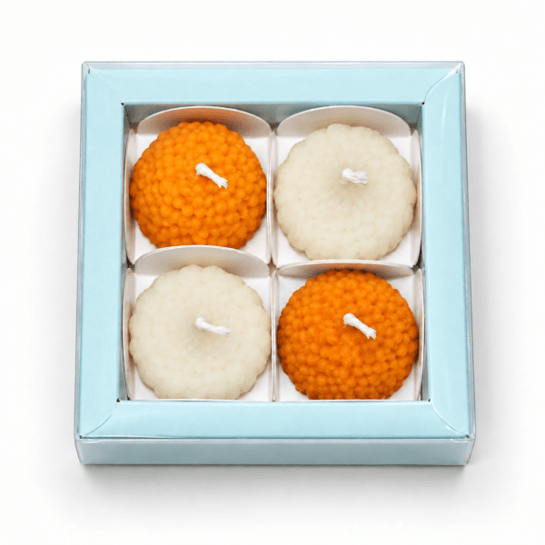 Ladoo & Modak Candle Gift Box – Set of 4 Handcrafted Festive Candles
