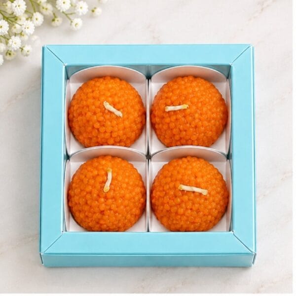 Ladoo Candle Gift Box – Set of 4 Scented Festive Candles