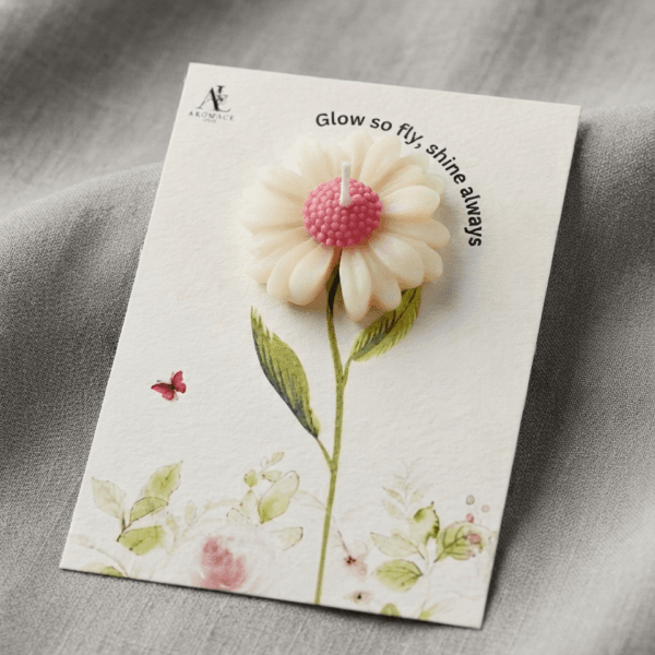 Daisy Flower Candle Pack – daisy candle on floral card