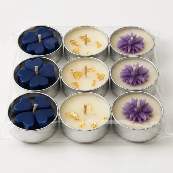 Assorted Shaped Tealight Candles Gift Box – Pack of 9